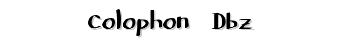 Colophon DBZ font